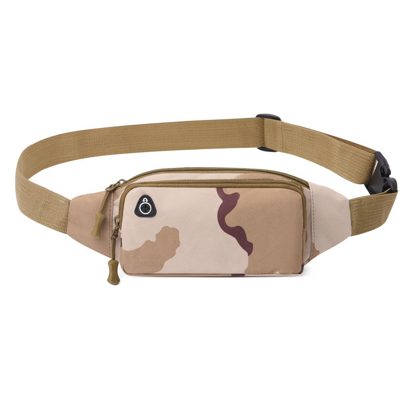 Men's Multifunctional Leisure Canvas Running Mobile Waterproof Bags