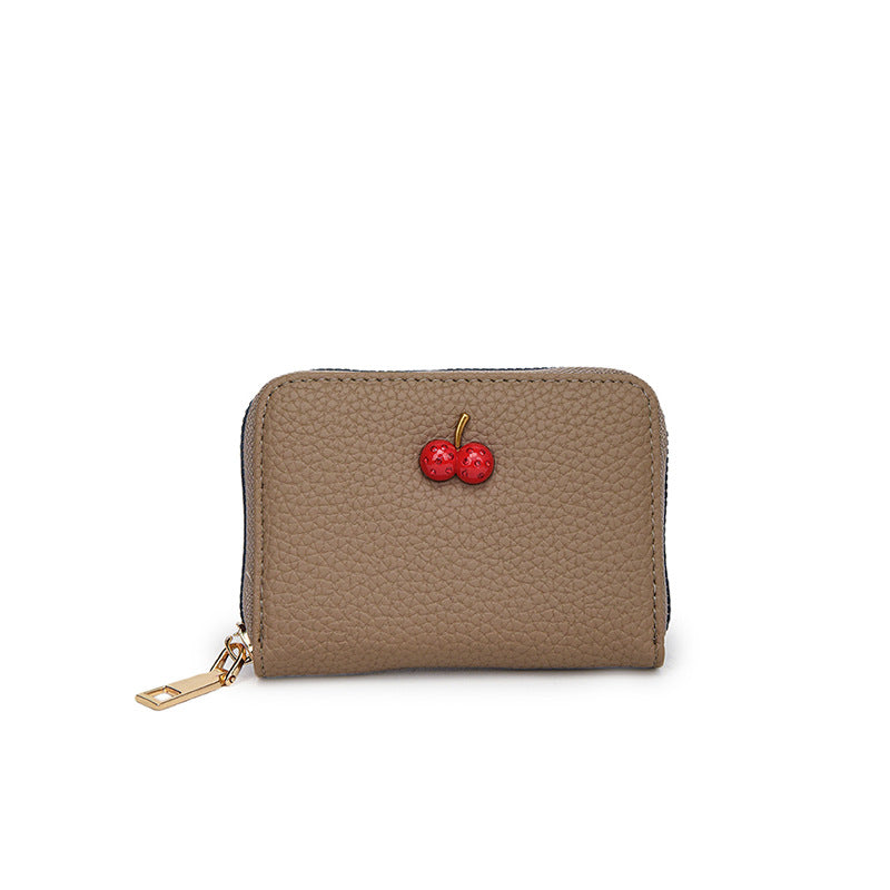 Women's Mini Short Simple Fashion Cherry Cute Card Holder