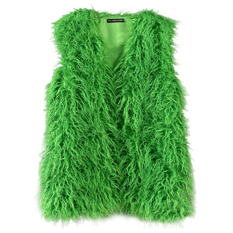 Women's Imitated Tibet Sheep Fur Mid-length Faux Coats