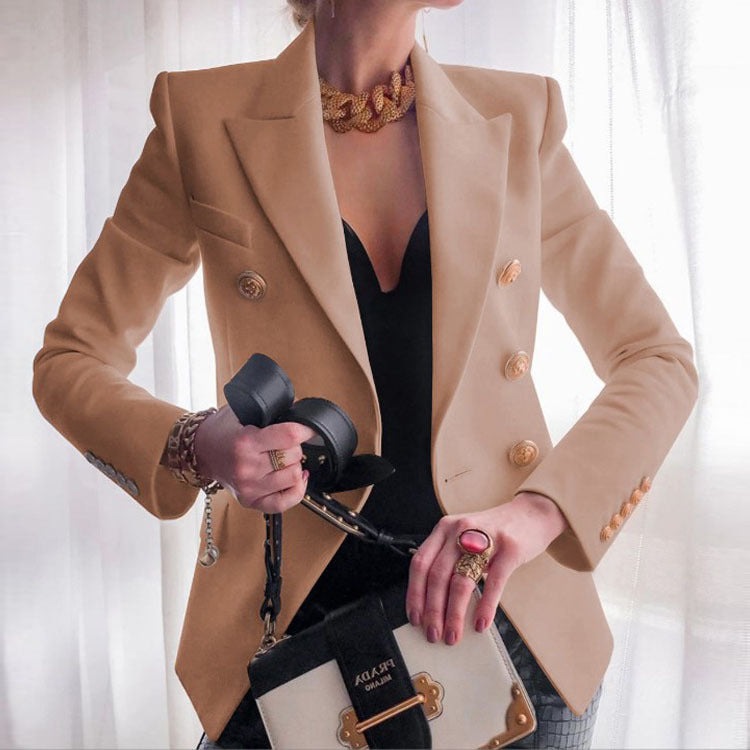Classy Women's Solid Color Fashionable Casual Coats
