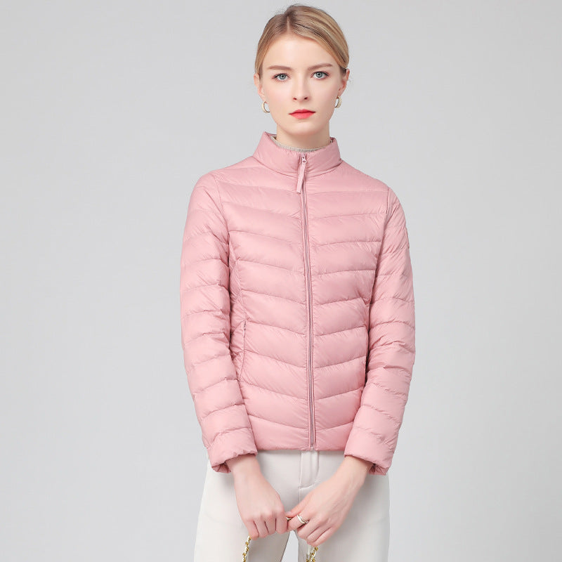 Women's Down Lightweight Slim Fit White Duck Jackets