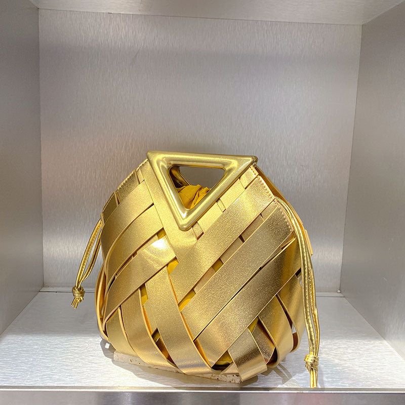 Women's Basket Woven Hollowed Fashion Portable Bags