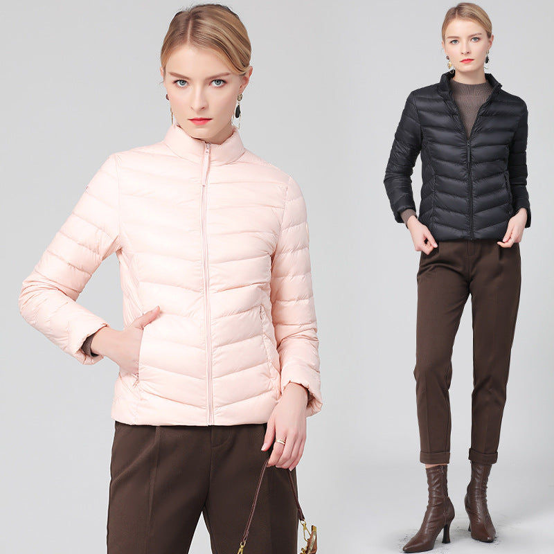 Women's Down Lightweight Slim Fit White Duck Jackets