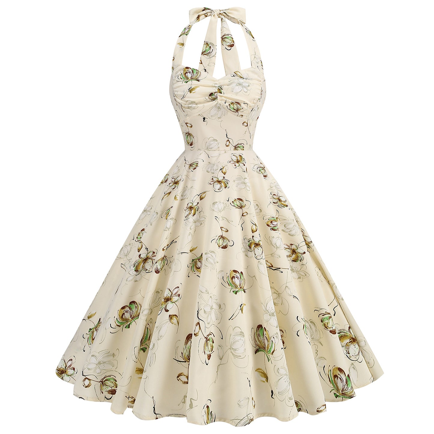 Women's Halter Large Swing Temperament Dress Beach Dresses