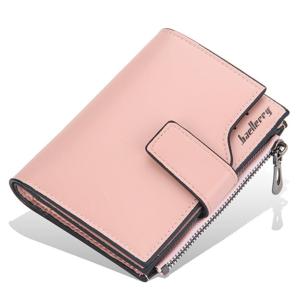Women's Fashion Zipper Short Korean Style Trendy Ladies Wallets