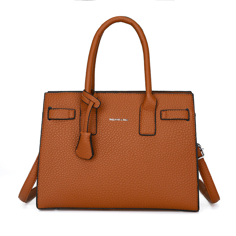 Women's Three-piece With Litchi Pattern Hand Holding Shoulder Bags
