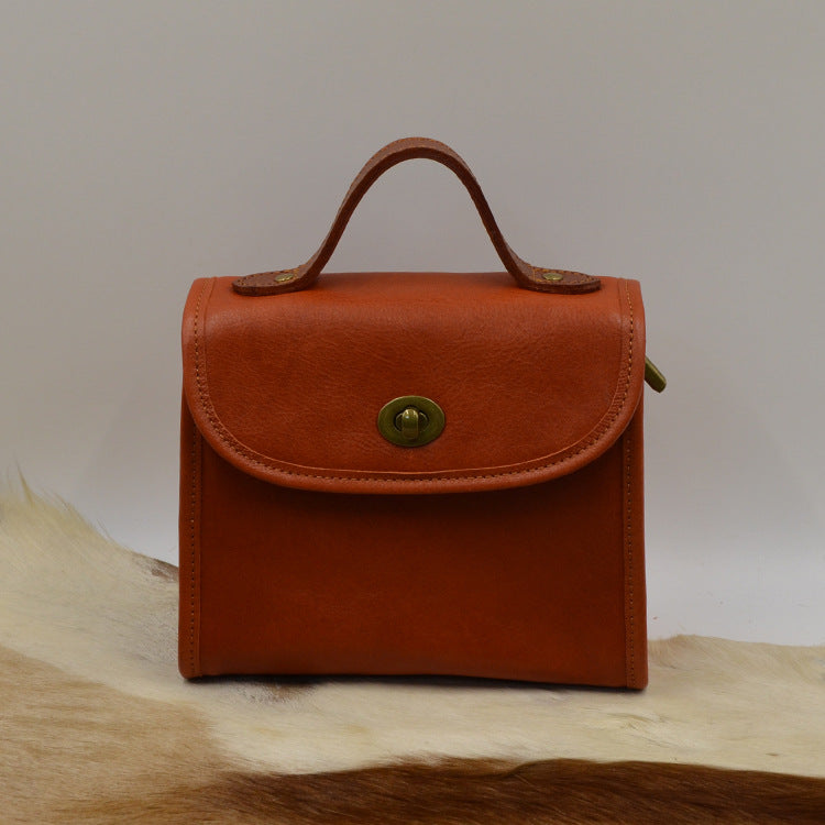Women's Layer Cowhide Leather Niche High-grade Crossbody Bags