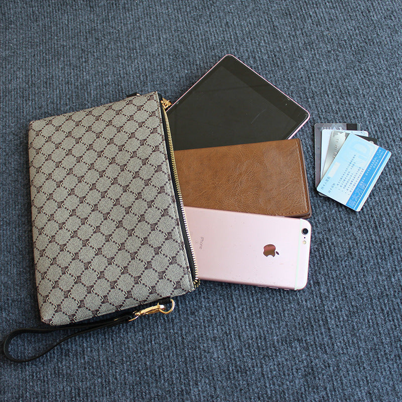 Men's Soft Multifunctional Clutch Unisex Envelope Striped Men's Messenger Bags