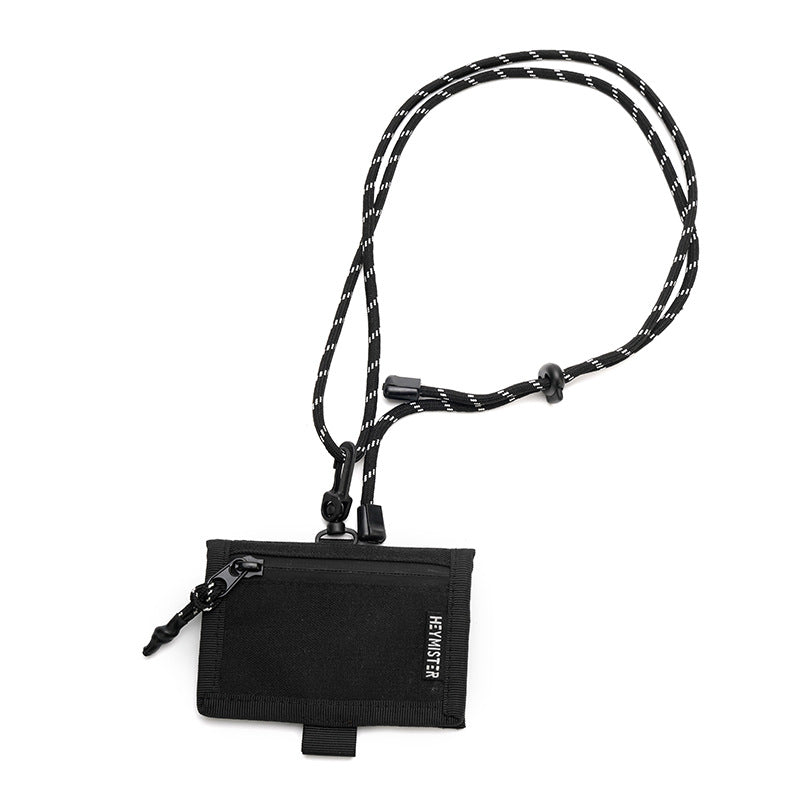 Street Fashion Halter Woven Color Matching Card Holder