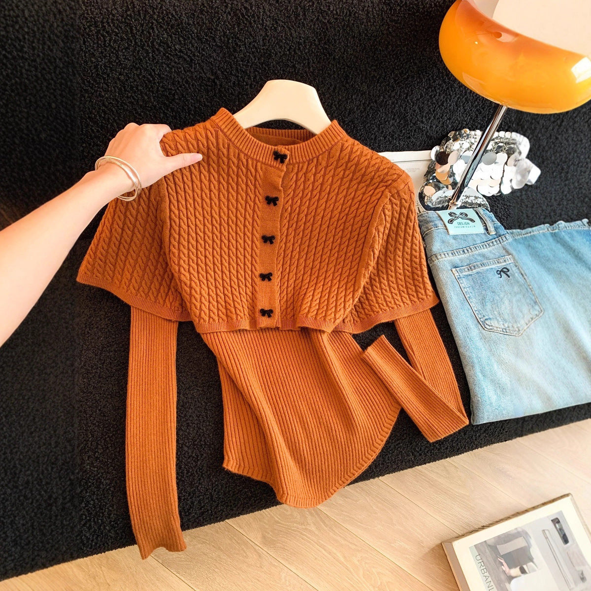 Women's Twist Stand Collar For Cape Shawl Tops