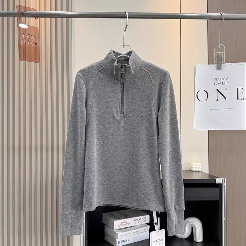 Fabric Stand Collar Bottoming Long Sleeve Blouses