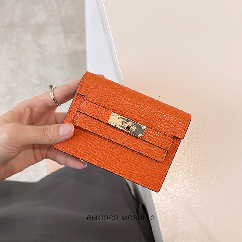 Women's Kelly Design Leather License Storage Large Capacity Card Holder