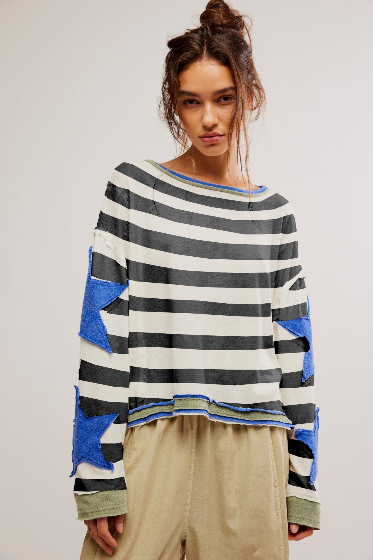 Women's Fashion T-shirt Long Sleeve Round Neck Women's Sweater, Sweater