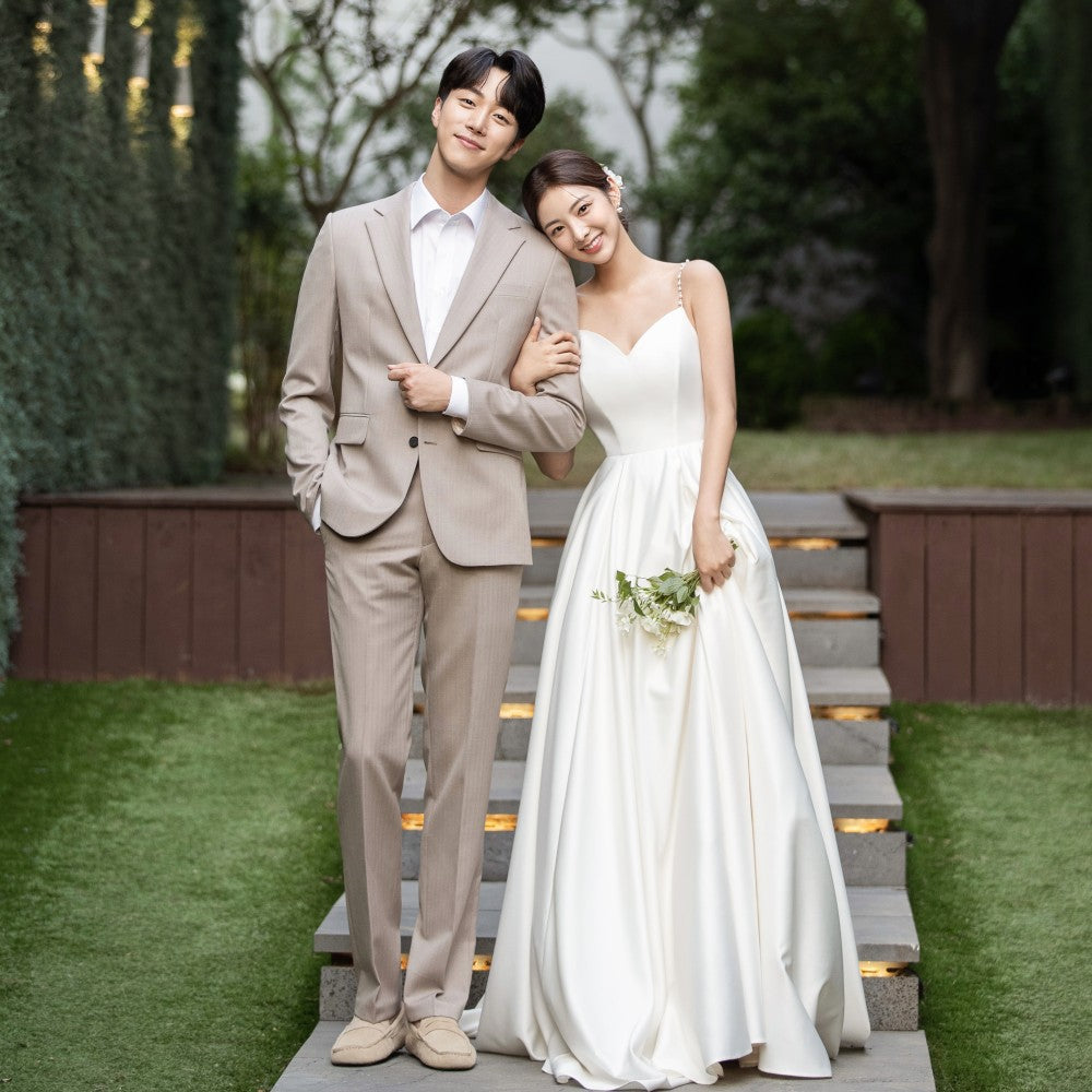 Pearl Suspender Dress Mori Travel Graphy Wedding Dresses