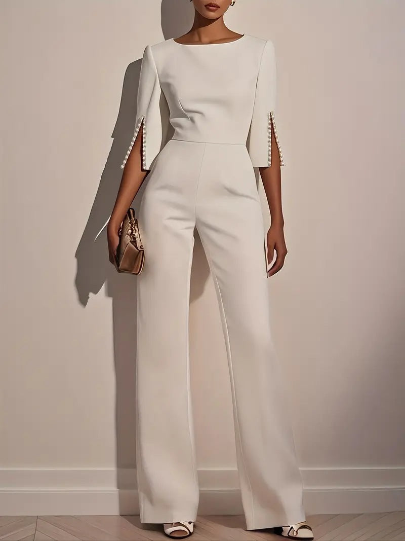 Women's Summer Fashion Bead Decorative Elegant Slim Clothing