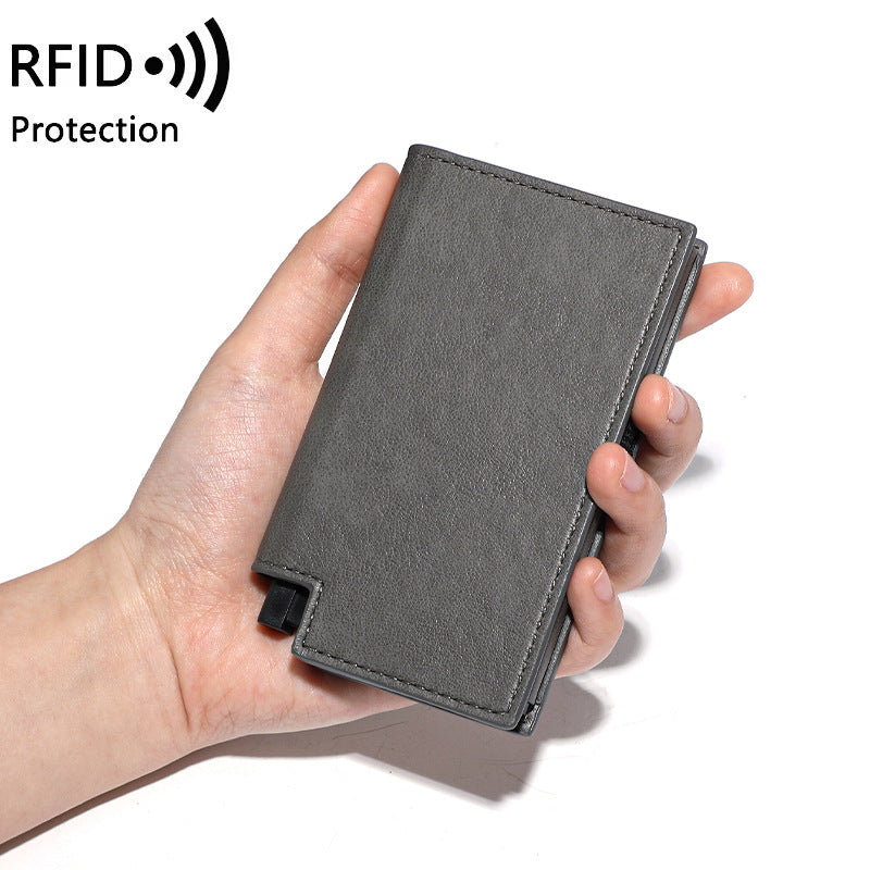 Swiping Multifunctional Automatic Bottom Push Pinball Card Holder