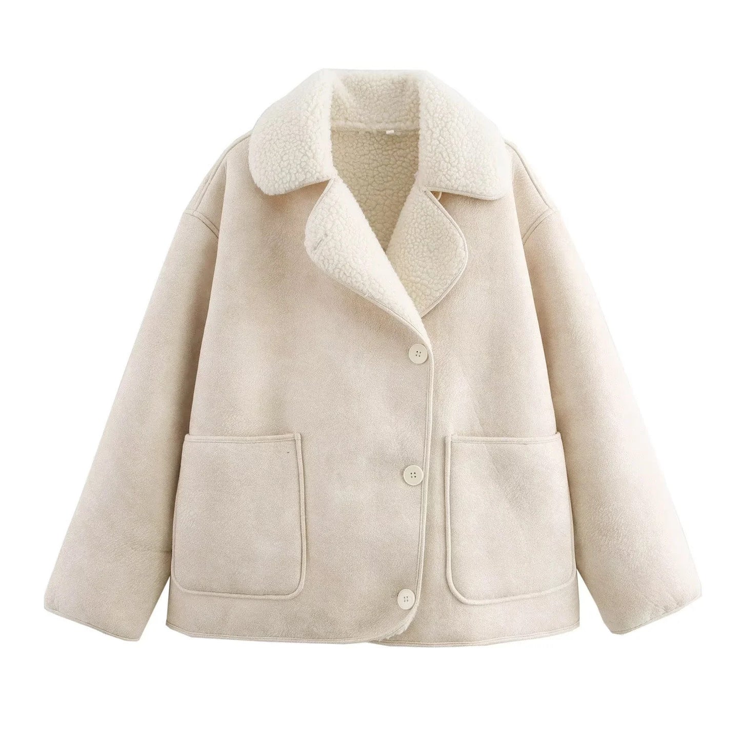 Women's American Retro Fashion Casual Button Double-sided Jackets