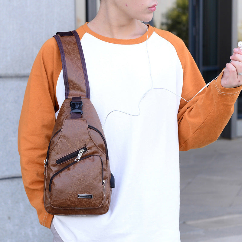 Men's Fashion Pretty Simple Color Trendy Men's Chest Bags