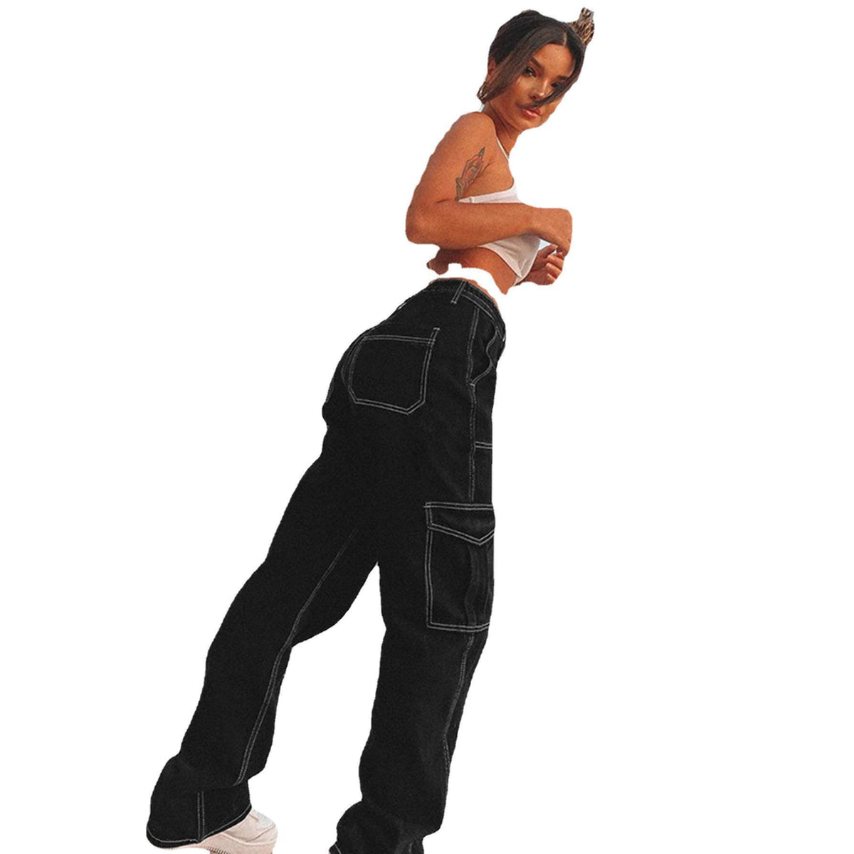 Women's Denim Design Personality Work Clothes Trousers Women's Jeans