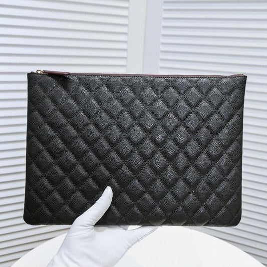 Women's Classic Style Clutch Leather Rhombus File Handbags