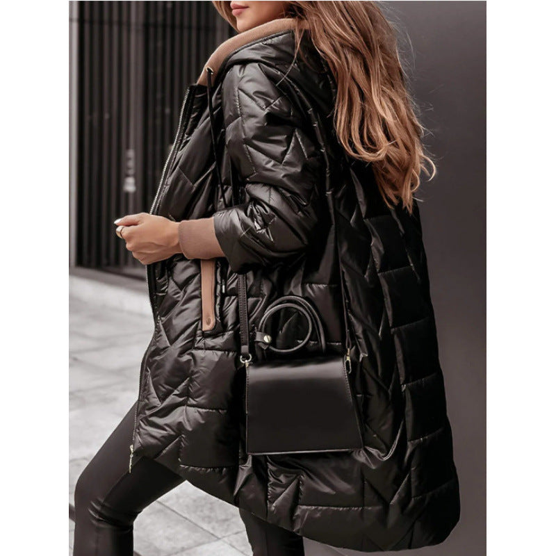 Loose Long Sleeves Solid Color Zipper Coats
