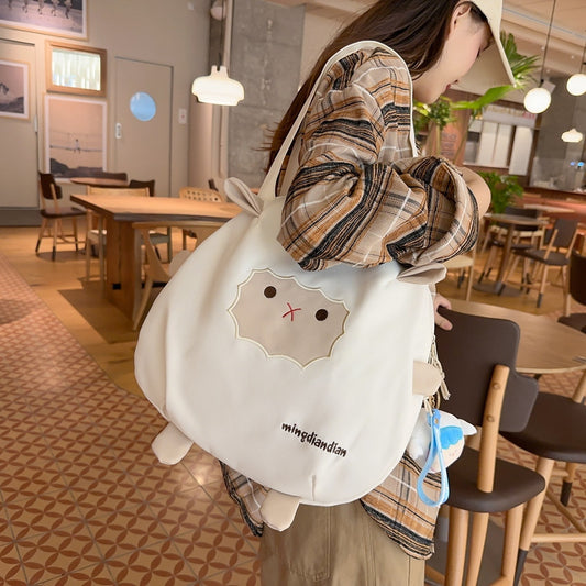 Cute Lamb Large Capacity Totes Soft Adorable Men's Messenger Bags