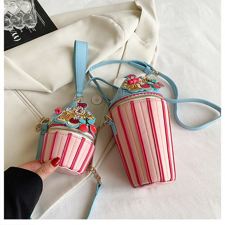 Shape Sweet Cute Good-looking Color Matching Crossbody Bags