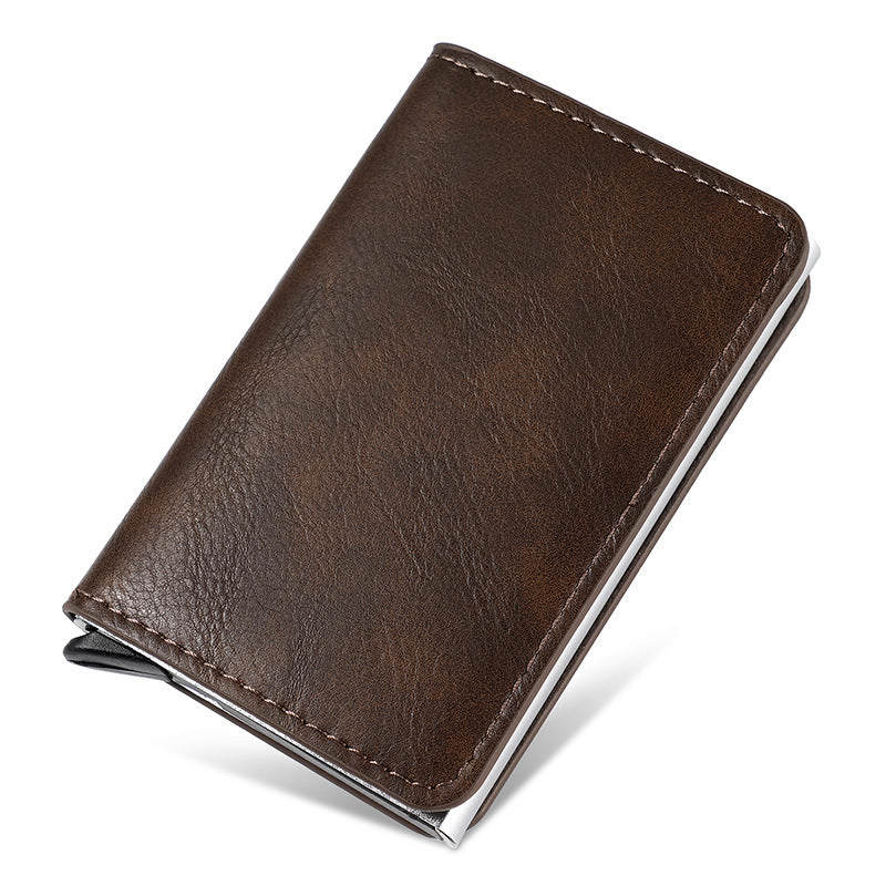 Men's Carbon Fiber Cassette Automatic Pop-up Metal Card Holder