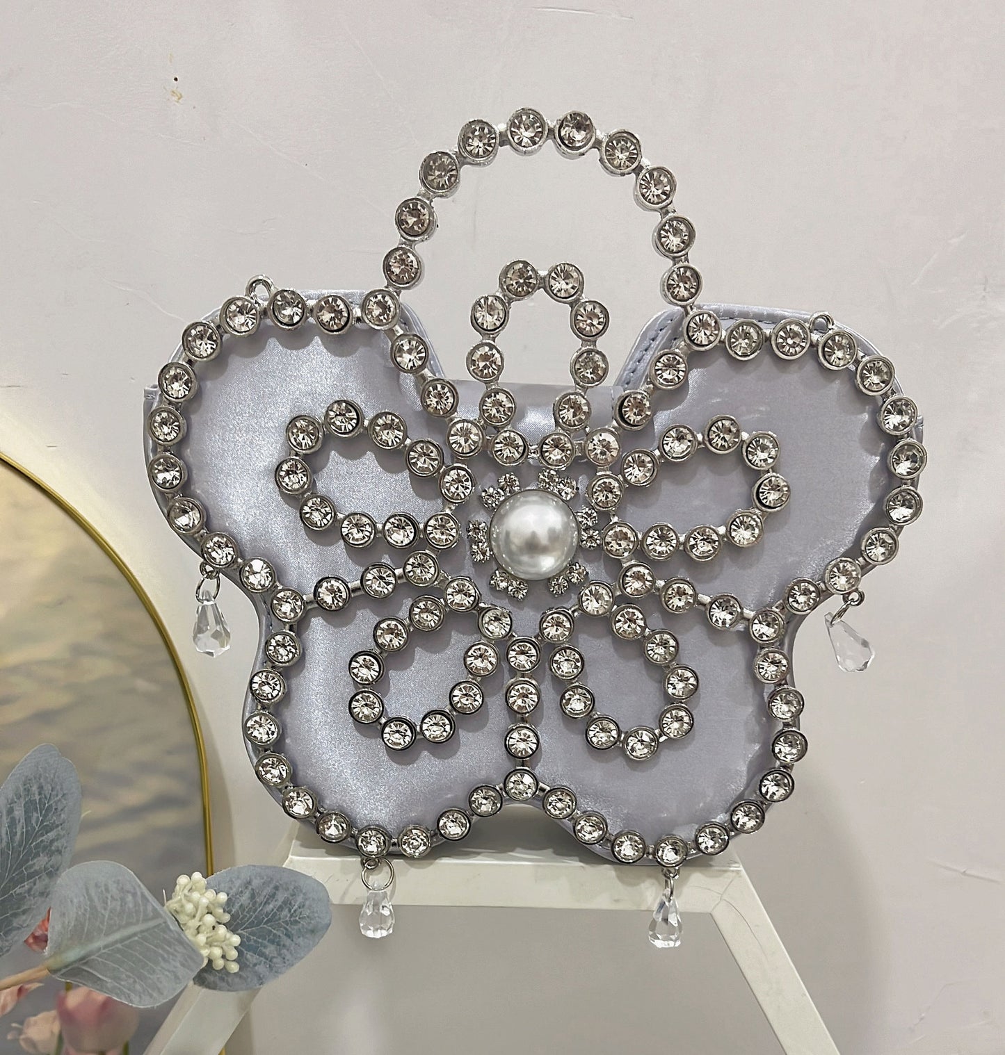 Elegant French Fairy Shiny Flower Pearl Bags