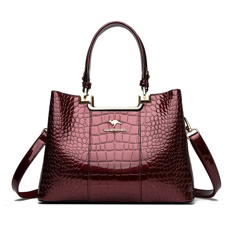 Stylish Versatile Women's Patent Leather Glossy Handbags