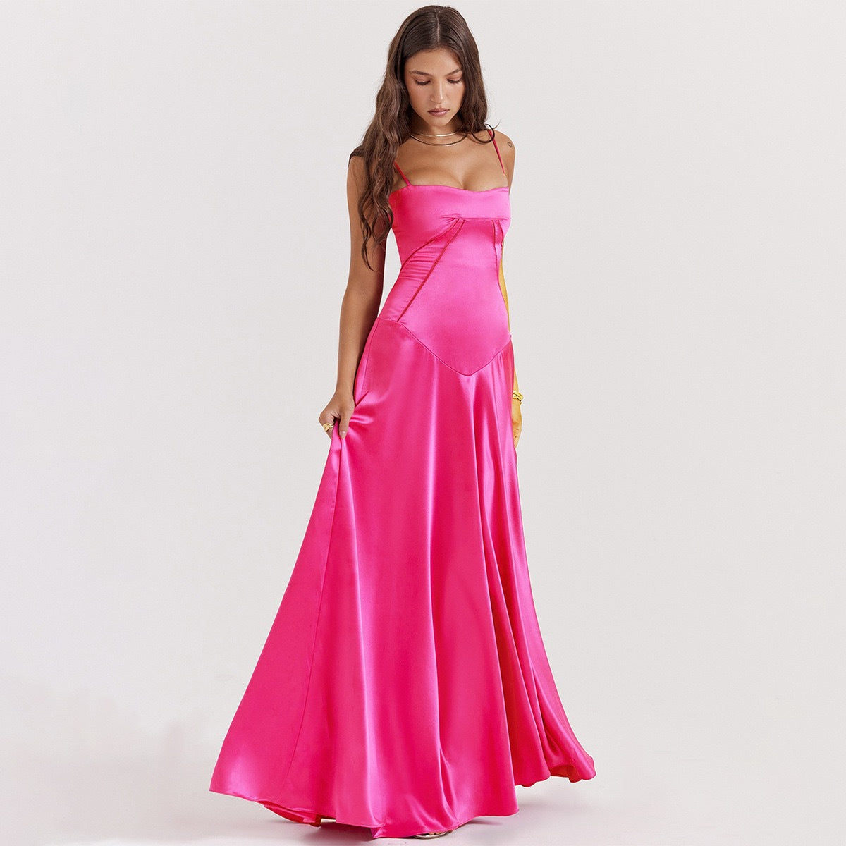 Slim Fit Exquisite Jacquard Full Lining Dresses