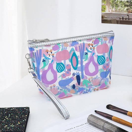 Stylish Copyright Figure Fruit Buggy Transparent Cosmetic Bags