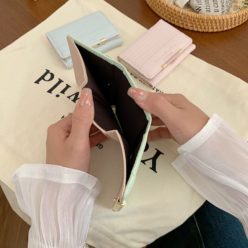 Women's Korean Style Short Leather Fashion Storage Ladies Wallets