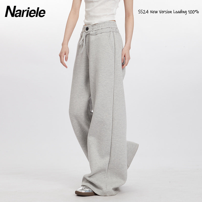 Women's Summer Long Mop Sports Trousers With An Waist Pants