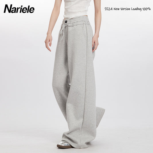 Women's Summer Long Mop Sports Trousers With An Waist Pants
