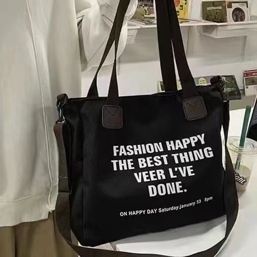 Women's Canvas For College Large Capacity Niche Crossbody Bags