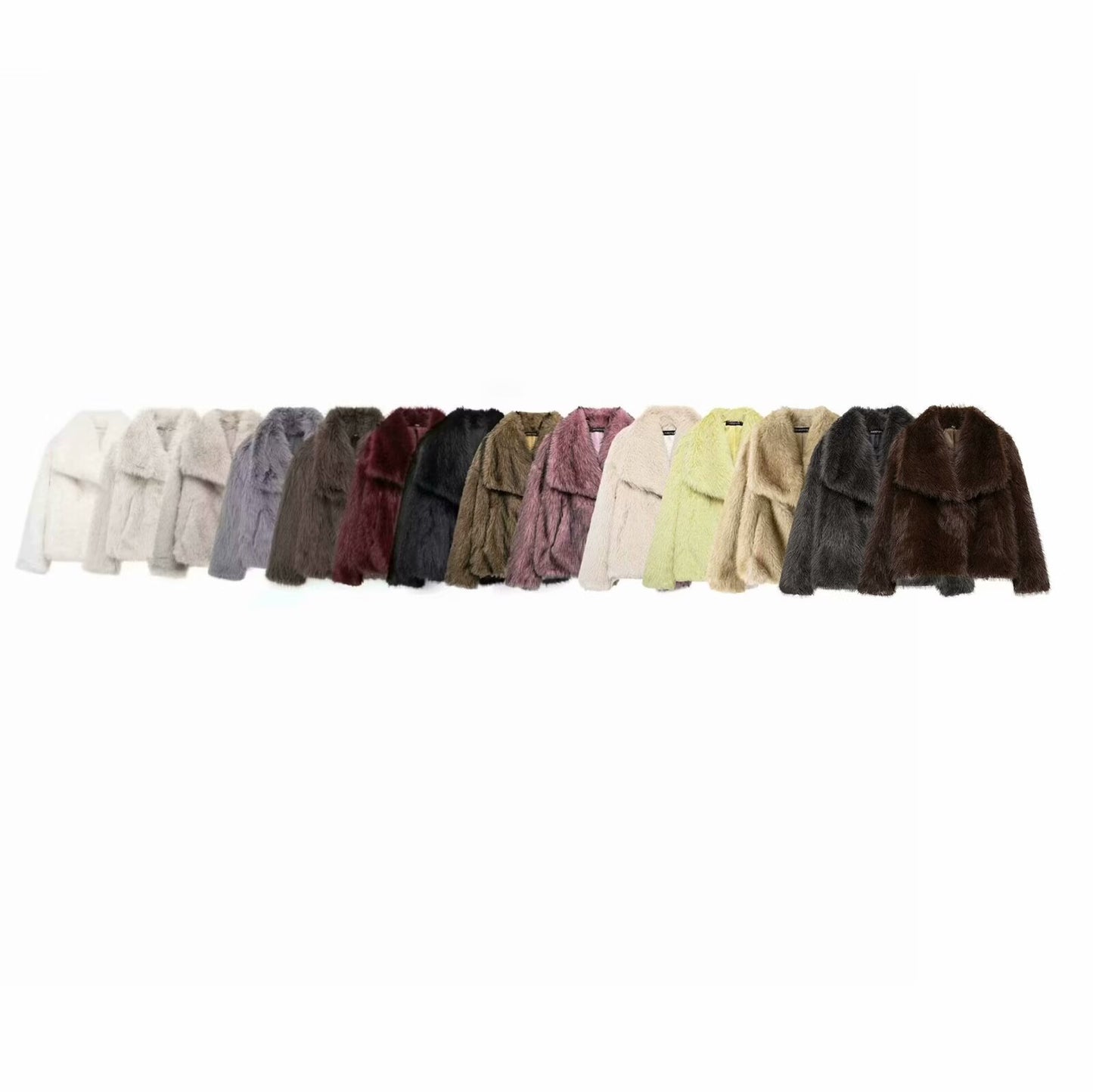 Women's Autumn Artificial Leather Grass Color Shorts