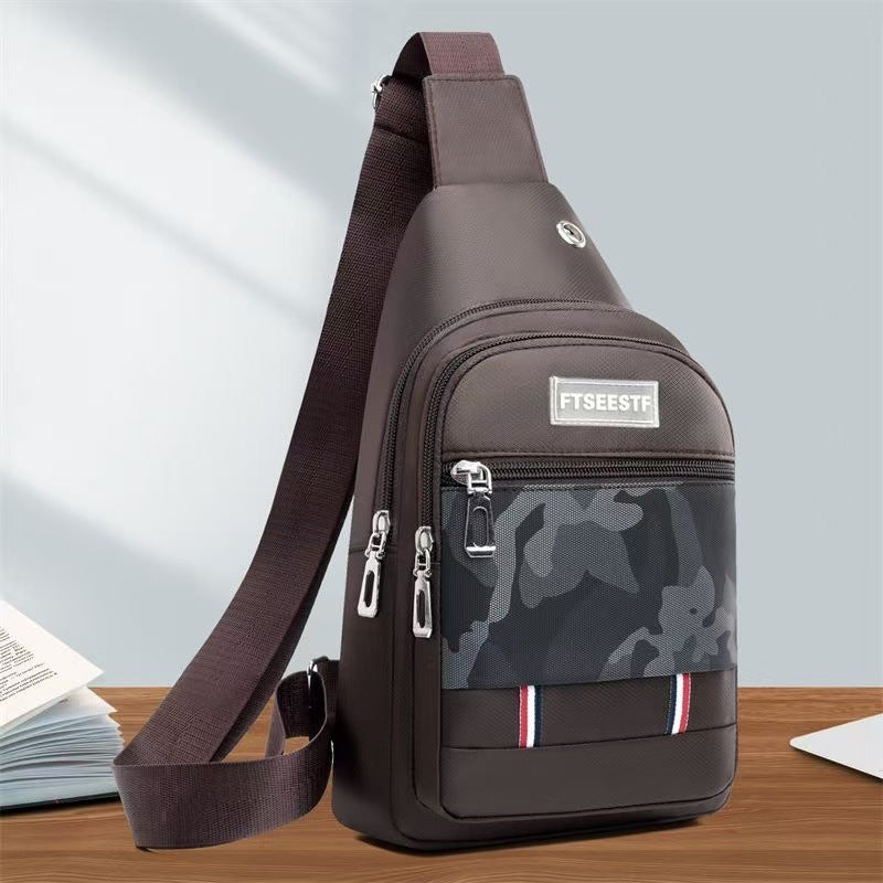 Men's Creative Attractive Waterproof Derm Stitching Men's Messenger Bags
