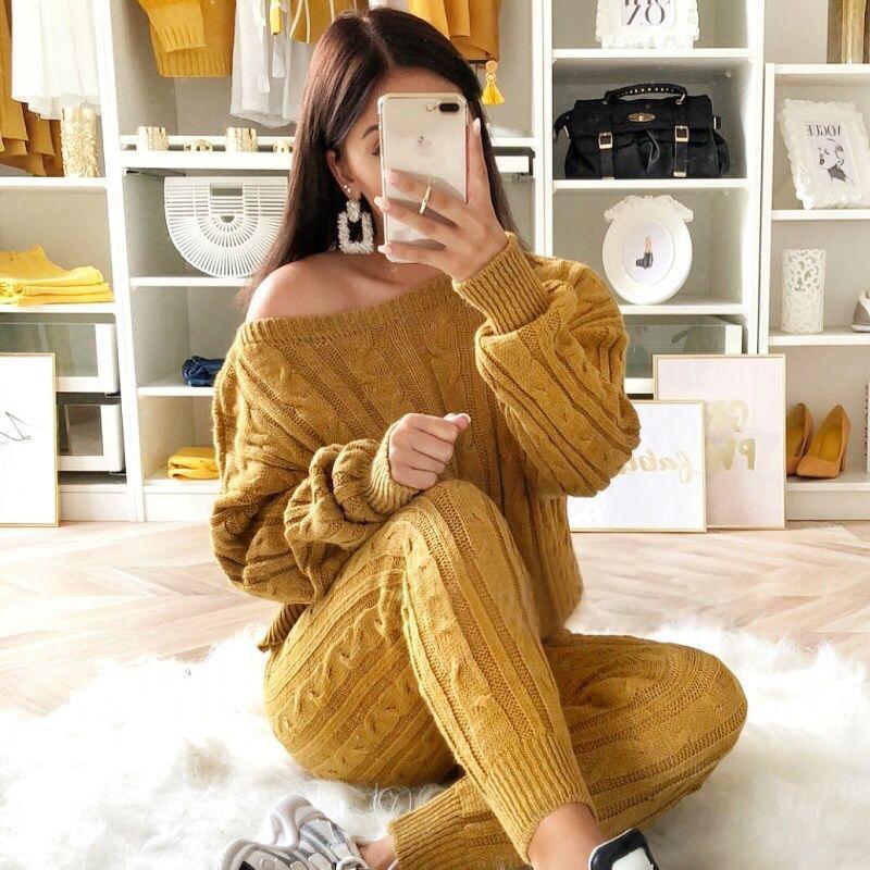 Women's Versatile Trendy Fashion Solid Color Sweaters