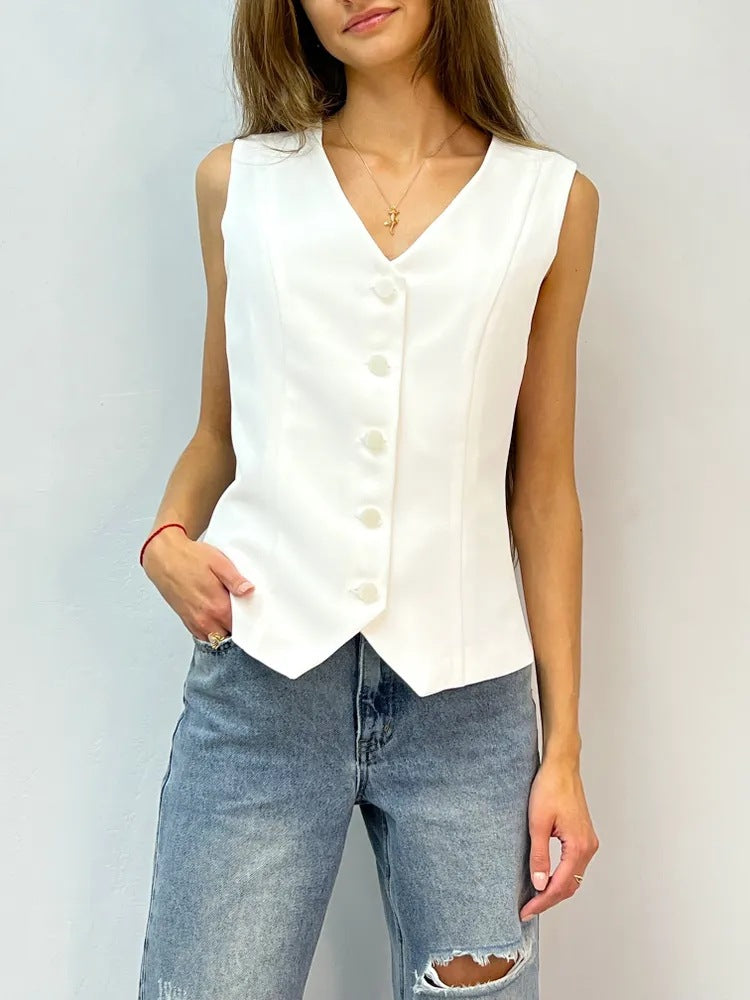 Women's Summer Sleeveless Waistcoat Outer Wear For Women's Vest