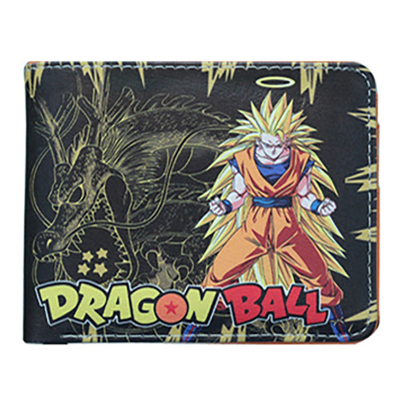 Dragon Ball Short Fold Super Leather Ladies Wallets