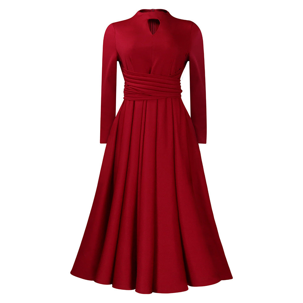 Women's Fashion Elegant Pleated African Large Swing Dresses