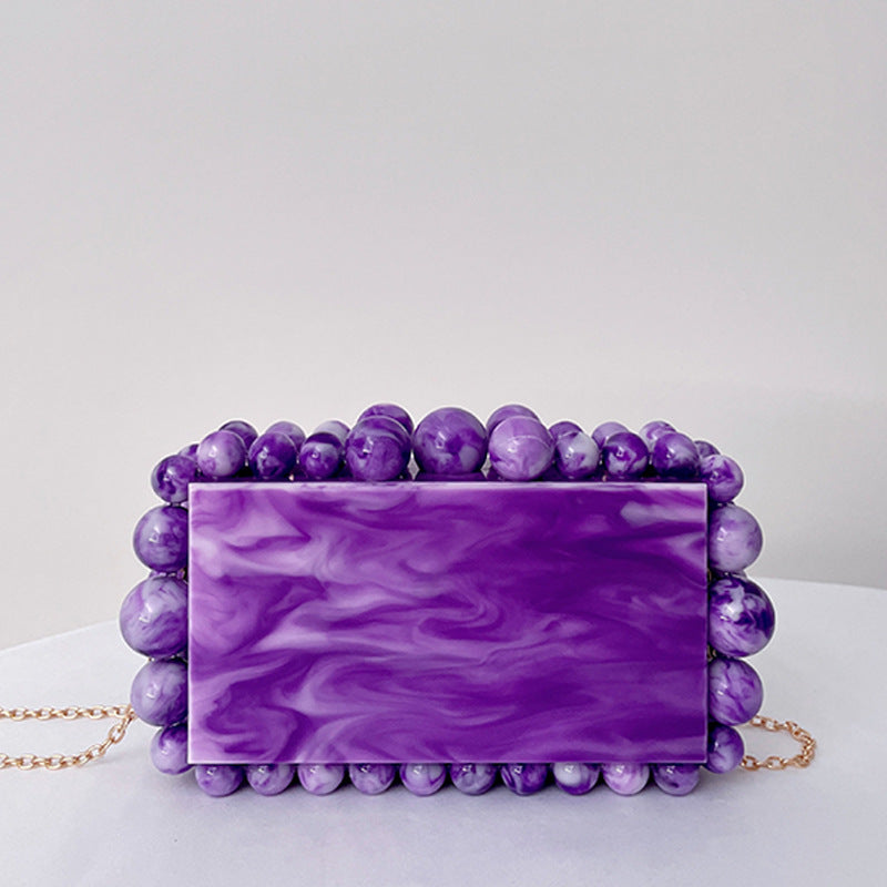 Women's Monster Acrylic Cloud Plastic Clutch Flash Handbags