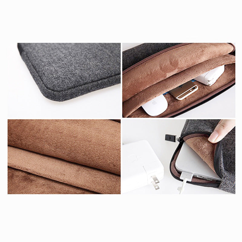 Retro Woolen Computer Liner Inch Storage Bags