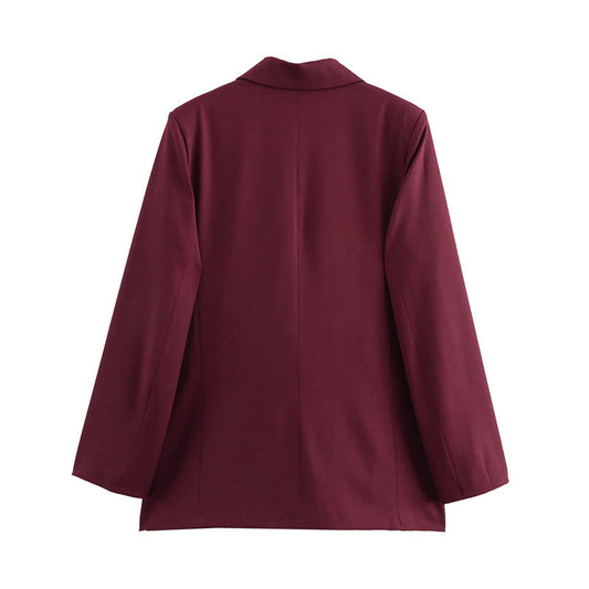 Women's Autumn Fashion Casual Loose Lapels Double Jackets