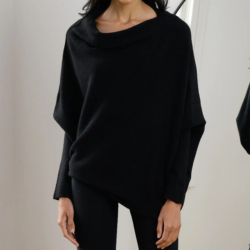 Solid Color Round Neck Long Sleeve Comfortable Sweaters