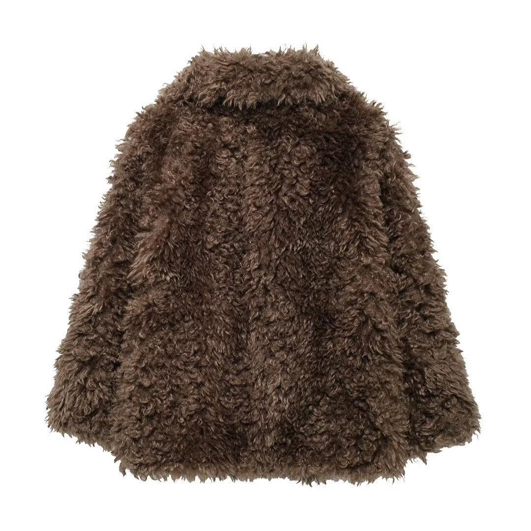 Women's Classy Street Fashion Faux Fur Jackets
