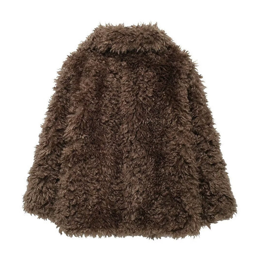 Women's Classy Street Fashion Faux Fur Jackets