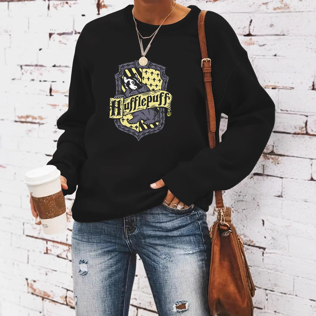 Stylish Women's Round Neck Trends Long-sleeved Tops
