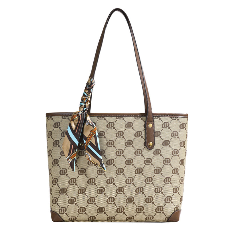 Women's Retro Large Capacity French Printed Fashion Tote Bags